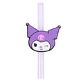 thumbnail image 3 of Cucharas con Popote Prichos Kuromi Color Morado de Plástico y PVC 3 Piezas, 3 of 4