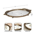 thumbnail image 2 of Kate and Laurel Arendahl Vintage Oval Mirrored Decorative Tray, 17 x 10, Antique Gold, Traditional Ottoman Tray for Living Room Home Decor with Ornate Detailing, 2 of 8