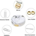 thumbnail image 3 of Boîte à Lentilles de Contact, Étui à Lentilles de Contact, en Plastique, Simple, Élégant, Portable, Réutilisable, Riche Accessoires, pour Voyage, Maison (1 Pièce, Or), 3 of 5