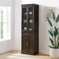 thumbnail image 3 of Crosley Furniture Stanton Glass Door Wood Kitchen Storage Pantry in Coffee, 3 of 13