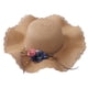 thumbnail image 1 of 56-58 cm circunferencia del sombrero protector solar de verano para mujer sombrero para el sol plegable sombrero de paja de flores, 1 of 5