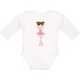 thumbnail image 3 of Inktastic Ballerina with Two Buns Girls Long Sleeve Baby Bodysuit, 3 of 5