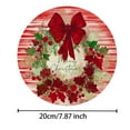 thumbnail image 3 of Darzheoy Christmas Wreath Placemat 8 Inch Round Non-Slip for Dining Table Restaurant Holiday Party Decor Red, 3 of 7