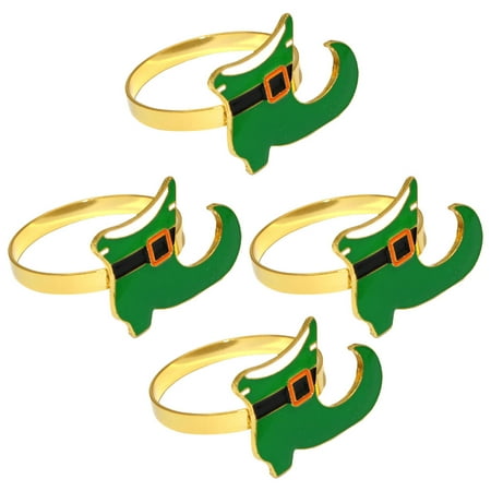 

Vosarea 4 Pcs Silver Rings Holders Irish Napkin Rings 4.10X4.00X3.00CM