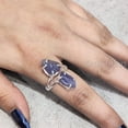 thumbnail image 3 of Natural Tanzanite Ring, Rough Tanzanite Gemstone Ring, December Birthstone, Double Stone, 925 Sterling Silver, Womens Ring, Christmas, Thanksgiving, Handmade, Statement Jewelry, Rough Gemstone Jewelry, 3 of 6