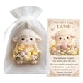 thumbnail image 1 of PEKKAXY Easter Bunny Pocket Hug Gift Set, Acrylic Cross Charm & Bunny Greeting Card, Christian Religious Inspirational Keepsake for Family Friends, 3.54x2.76 Inch, 1 of 8