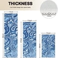 thumbnail image 4 of Blue Paisley Pattern Kitchen Rugs Sets Of 3,Kitchen Runner Rugs Non Skid Washable,Decorative Kitchen Floor Mats for Kitchen,Sink,Laundry,17"x30"+ 17"x47" + 17"x59", 4 of 6