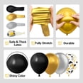 thumbnail image 4 of Kit de guirnaldas con forma de arco de globos LOOLEY, negro, dorado y plateado, 137 unidades, 4 of 8