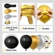 thumbnail image 4 of Kit de guirnaldas con forma de arco de globos LOOLEY, negro, dorado y plateado, 137 unidades, 4 of 8