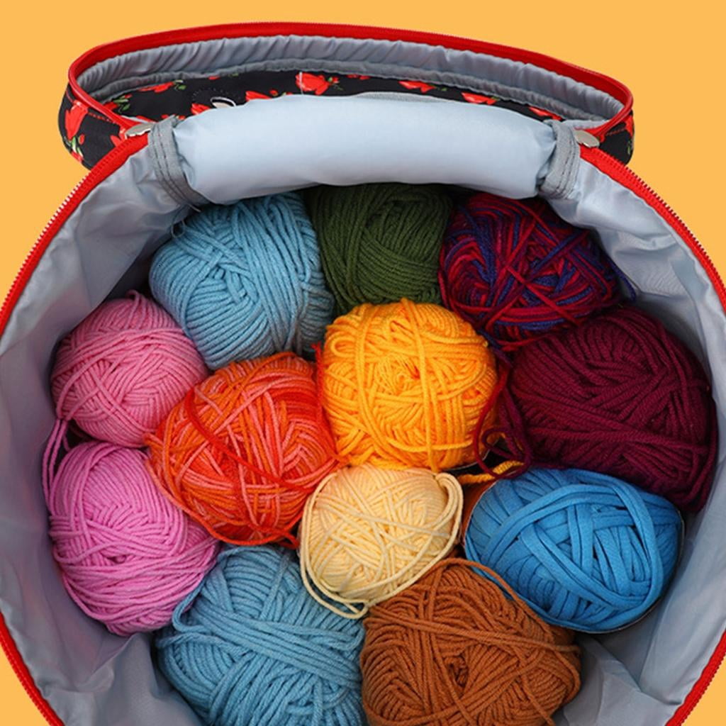 Crochet Bag Crochet Craft Organiser Knitting Bag for Crocheting & Knitting Supplies, Portable Yarn Storage Organiser