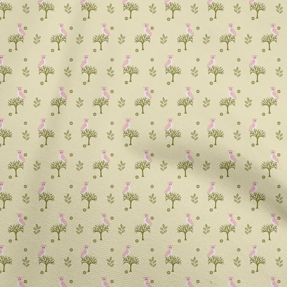 oneOone Velvet Light Yellow Fabric Animal Fabric For Sewing Printed Craft Fabric By The Yard 58 Inch Wide