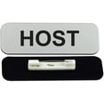 thumbnail image 2 of All Quality Badges Host 1 x 3" Name Tag, Silver (3 Pack), 2 of 2