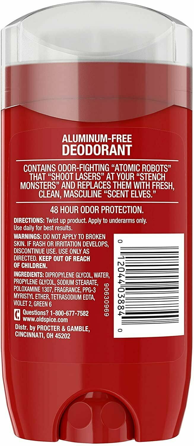 Old Spice Classic Deodorant Stick Original Scent 2.25 oz (Pack of 4)