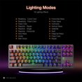 thumbnail image 2 of TECWARE Phantom+ 87 Key Mechanical Gaming Keyboard, RGB led, TKL 75% Keyboard, Thocky Sounding, Wraith Pink Switch, 2 of 6