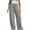 Gray, variant on EazyTech Women's High Waist Wide Leg Pants Drawstring Elastic Waist Casual Cargo Trousers with Pockets Loose Straight Pants
