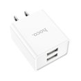 thumbnail image 2 of hoco. C89 Lingtu Chargeur Double Port 5V Norme US Adapté pour Apple Android type-c Tête de Charge de Téléphone mobile, 2 of 5