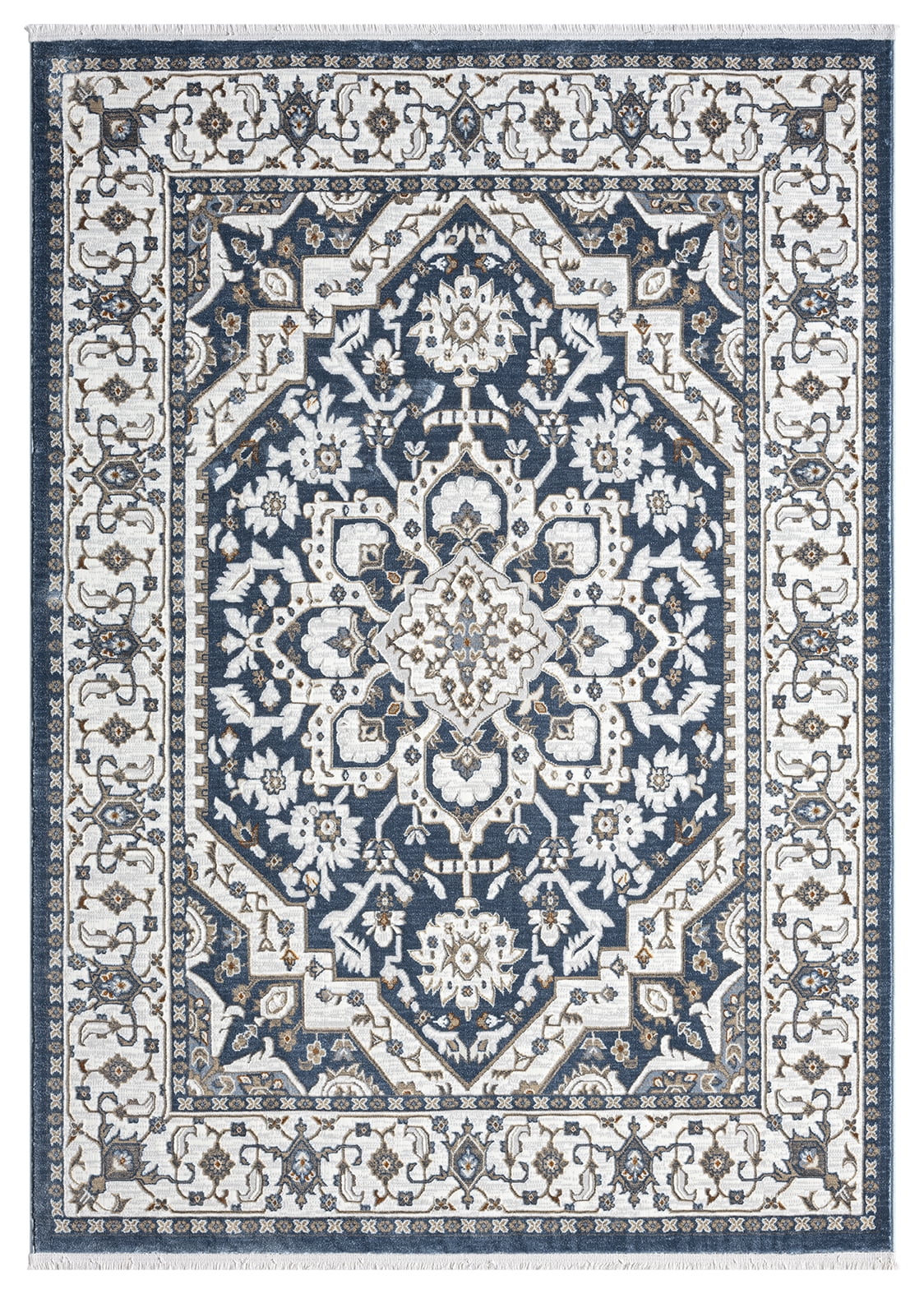 United Weavers Riviera Delora Accent Rug, Border Pattern, Blue, 1'10" X 3'