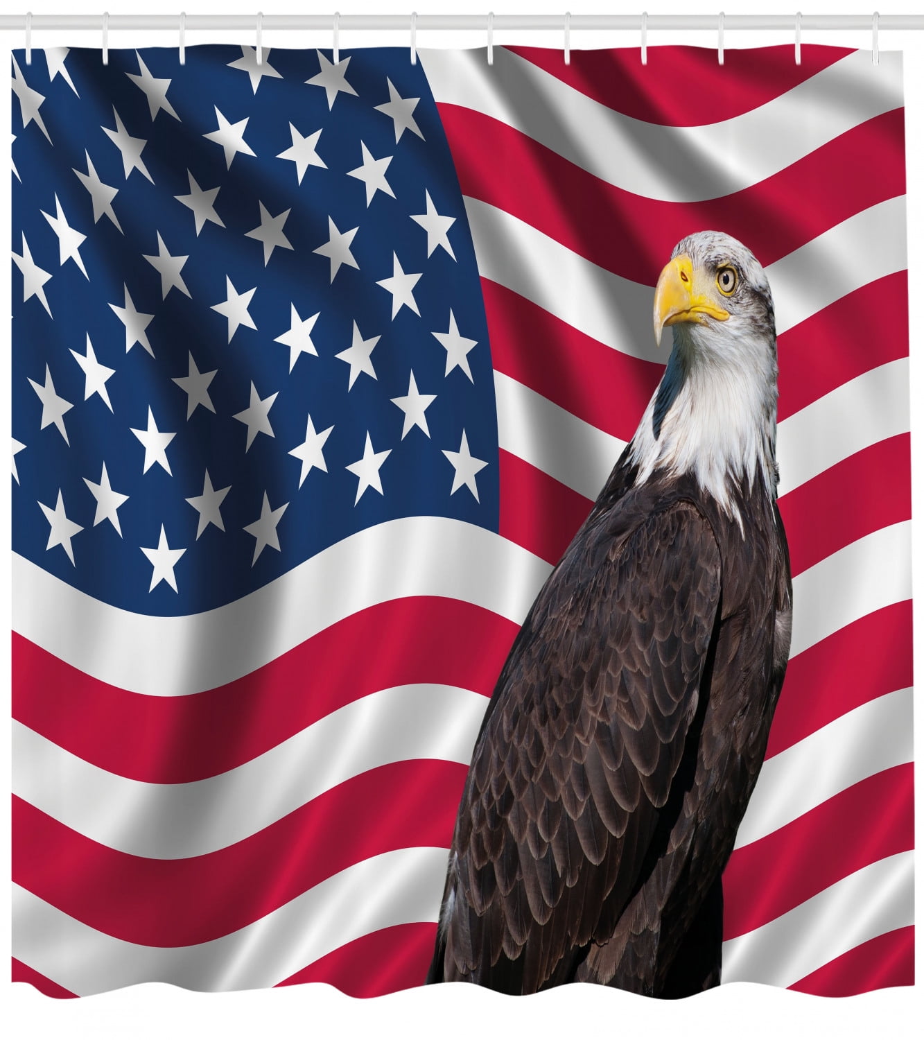 Waterproof Fabric American Bald Eagle Shower Curtain Liner Bathroom Decor Mat