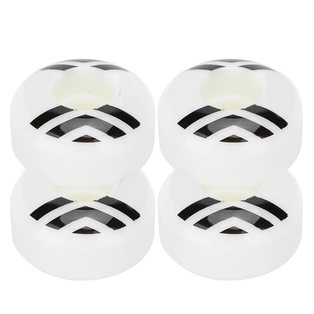 4 ruedas de patineta para niños de PU de alta elasticidad, resistentes al desgaste, antideslizantes, flexibles y con dirección (blancas)