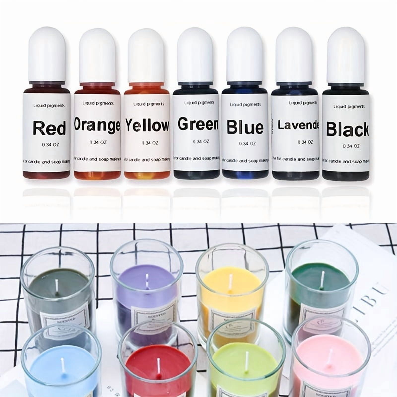 1 set Candle making set, 100 wicks, 60 wick stickers, 200g of soy wax, 7 colors of candle dyes, candle crafting tools