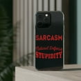 thumbnail image 3 of DistinctInk Clear Case for Apple iPhone 13 Pro MAX (6.7" Screen) - Sarcasm Natural Defense Against Stupidity, 3 of 9