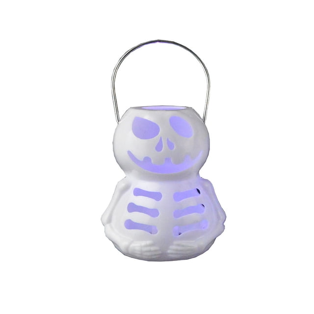 Bearachild Linterna de Halloween, decoración colgante interesante, lámpara de esqueleto colgante LED DIY alimentada por eléctrica, regalo Kits de decoración para fiestas Blanco Bearachild HA068763-02