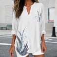 thumbnail image 2 of Ruyang Women's Cotton Linen Shirts Dandelion Print Summer Tops Long Sleeve Blouse Tshirts Boho Clothes 2024 Trendy Outfits, 2 of 4