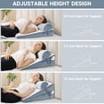 thumbnail image 3 of Almohada en forma de cuña SJEUQOP, almohada en cuña para dormir de 4,5, 7,5 y 12 pulgadas, 3 of 7