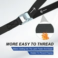 thumbnail image 4 of 1" x 20 ft Lashing Strap with Buckles, 2 Pcs Cam Buckle Tie Down Straps Adjustable Heavy Duty Secure Cinch Straps Up to 551 lbs for Cargo Kayak Bicycles, Orange, 4 of 7