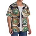 thumbnail image 3 of Disketp Men's Hawaiian Cactus Garden Print Shirts Button Down Holiday Beach Shirts-XX-Large, 3 of 5