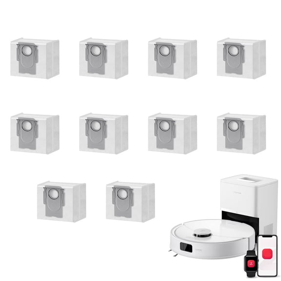 10 Pack Q10 X5 Robot Vacuum Dust Bags for Roborock Q10 X5 , Q7 Max, Q7 M5 , Q10 S5 , Q8 Max , Q5 Max , Q7 Max , Q5 Pro , Q5 Pro, Q5 , S8 Pro Ultra,Vaccum Bag for S8 , S7 MaxV Ultra Robot Vacuum