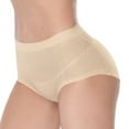thumbnail image 5 of TFEOQRY Briefs Underwear for Women Solid Color Mid Waist Body Shaping Buttock Toning Lifting and Padded Fake Buttocks Underwear Shaping Bottom Beige, 5 of 5