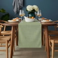 thumbnail image 2 of Vintage Sage Green Table Runner - 70 Inch Long, Kitchen Dining Table Runner Dresser Scarves, Farmhouse Retro Beige Solid Color Farmhouse Decor for Coffee Tables Wedding Party Banquet, 2 of 8