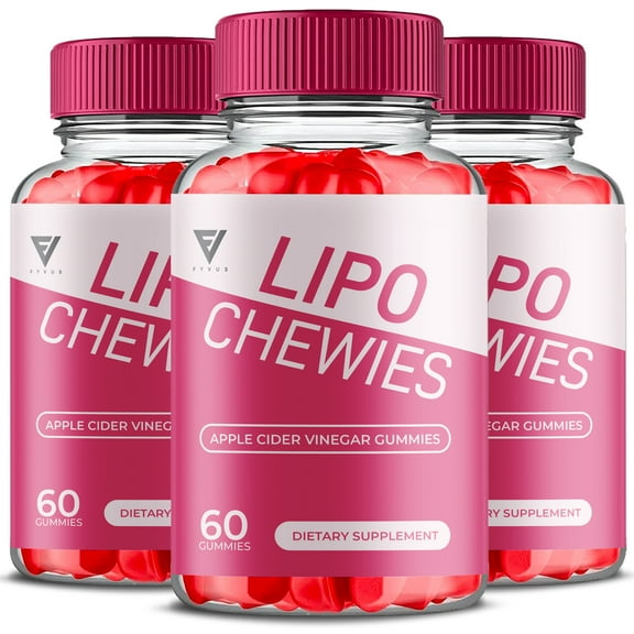 (3 Pack) Lipo Chewies Gummies LipoChewies Max Strength Supplement (180 Gummies)