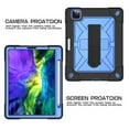 thumbnail image 6 of iPad Pro 11 Case 2020 with Pencil Holder, iPad Pro 11 2nd Generation Case, Allytech Kids Friendly Heavy Duty Shockproof Protective Covers with 360 Rotate Stand /Hand Strap/ Should Belt, Black+Blue, 6 of 7
