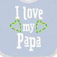 thumbnail image 4 of Inktastic I Love My Papa Hearts Boys or Girls Baby Bib, 4 of 4