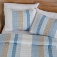 thumbnail image 7 of Great Bay Home Intricate Patchwork Design Reversible Reversible Quilt Set With Shams  (Twin, Blue / Taupe), 7 of 7