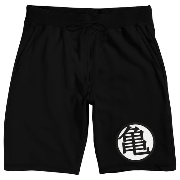Dragon Ball Z Kame Logo Men's Black Sleep Pajama Shorts-Medium