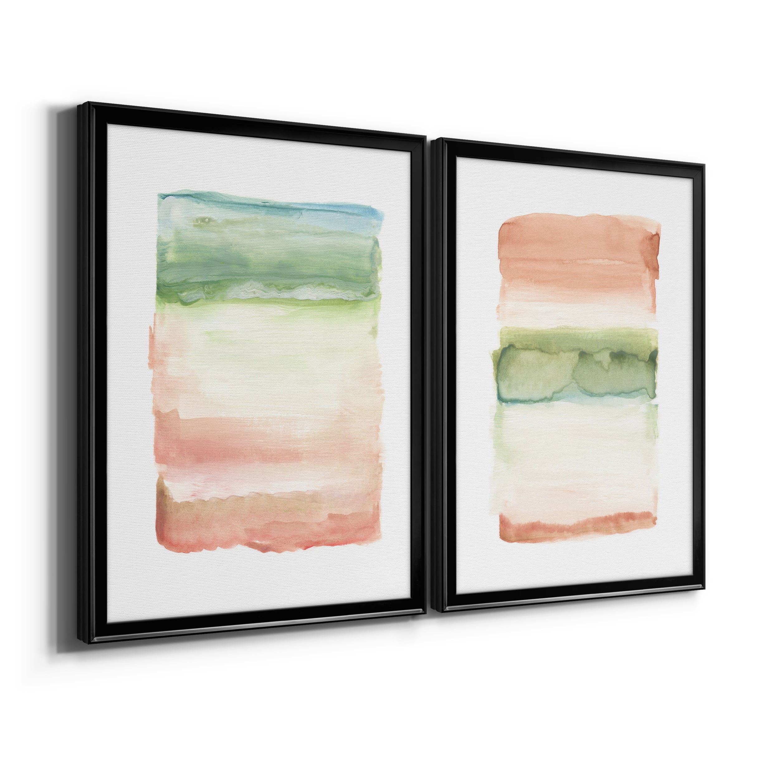 2 Piece Set Skye I Premium Framed Canvas - Ready to Hang - 26.5 x 36.5 Each - Black Frame