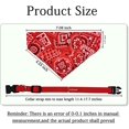 thumbnail image 2 of Dog Collar, Adjustable Pet Triangle Bandana, Flower Pattern Dog Collar Costume Accessories for Small Medium Dogs (Red), 2 of 5