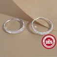 thumbnail image 2 of 925 Sterling Silver Valentine's Day Mother's Day Like The Milky Way Fashion Ear Cuff Sparkling Earrings Shiny Sandblasting Process 2.7g (pair/silvery Total Weight) Low Allergy,【silvery】, 2 of 10
