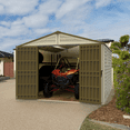 thumbnail image 3 of DuraMax 10.5ft x 13ft  Woodbridge Plus Plastic Vinyl Outdoor Shed w/ Foundation Kit & Window, 3 of 20
