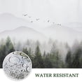 thumbnail image 4 of Shower Curtain Misty Forest Mountain Green Birds Tree Art Watercolor Water Repellent Bathroom Decor Nature Woodland Summer Shower Curtain Set Garden Fabric with 12 Hooks 72 x 84 inch Long, 4 of 5