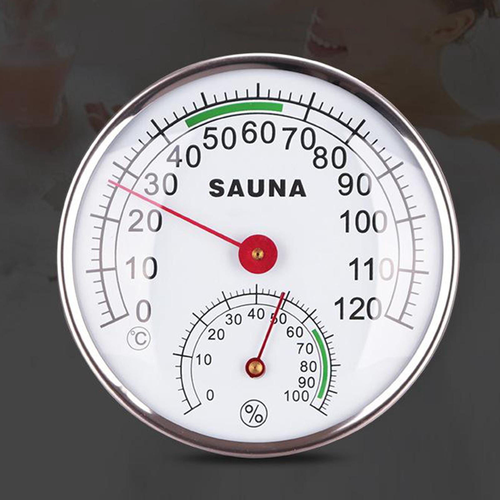 4.9inch Round Sauna Hygrothermograph Hygrometer Humidity and Temperature Measurement Meter 0-12℃ for