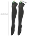 thumbnail image 2 of Wuphunn Stretch Fit Thigh High Stockings, Opaque Wide Band Top Casual Cosplay for Women L Hot Pink A, 2 of 6