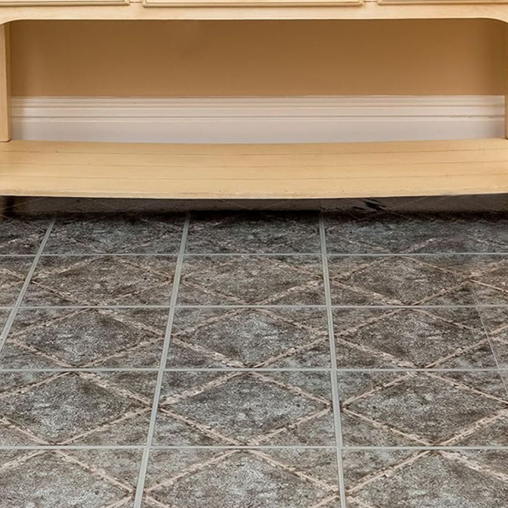 12 x 12 in. Tivoli Self Adhesive Vinyl Floor 45 Tile, Metallic Marble Diamond - 45 sq. ft.
