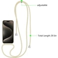 thumbnail image 2 of Crossbody Case for iPhone 15 Pro Max with Lanyard Strap Adjustable Rope, Liquid Silicone Soft Cover for iPhone 15 Pro Max 6.7 inch-Beige, 2 of 12