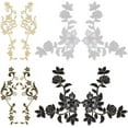 thumbnail image 2 of 4Pairs Embroidery Lace Flower Patches Iron on Patches Sew on Patches Floral Lace Appliques, 2 of 9