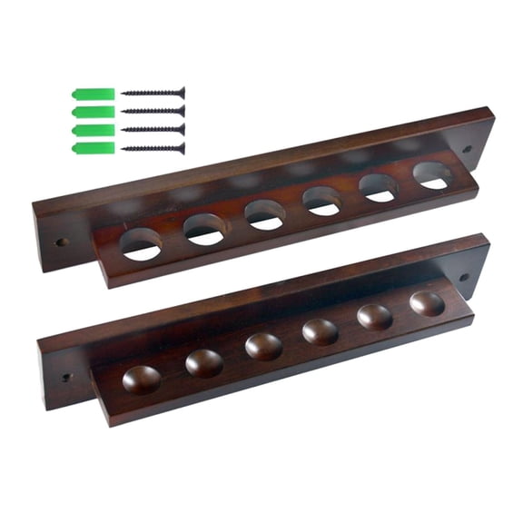 6 Pool Billiard Rack Mounted Bracket Storage Pool Table Accessories Stand Pool Balls Sticks Holder for Pool Bars, Clubs