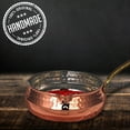 thumbnail image 2 of HAKAN Hammered Pure Copper Cookware with Handle, Handmade Vintage Design Copper Saucepan, Turkish Butter and Milk Warmer Pan, Suitable for Oven & Stovetop, Decorative Copper Skillet, Small and Large, 2 of 6